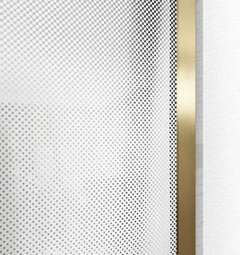 Rea Aero Ombre, sprchová zástena Walk-In 90x195 cm, 8mm číre sklo s bielym vzorom, zlatý matný profil, REA-K2463