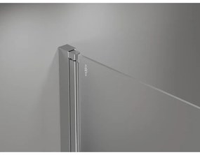 Mexen Mist-F Duo, skladací sprchový kút 100 x 75 cm, číre sklo, chrómový profil, 8A6-100L-075P-01-00