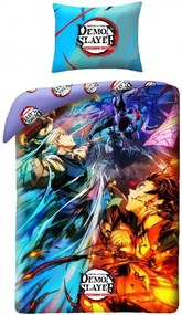Bavlnené posteľné obliečky Zabijak démonov - Demon Slayer - 100% bavlna - 70 x 90 cm + 140 x 200 cm