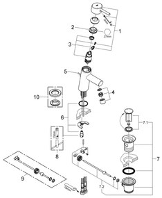 GROHE 32204001 - Umývadlová batéria CONCETTO DN 15 lesklý chróm