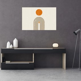 Obraz - Hnedé oblúky (90x60 cm)
