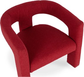 Relaxačné kreslo ARVEX – bordové bouclé