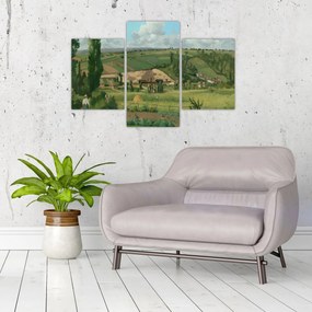 Obraz - Camille Pissarro, Landscape at Les Pâtis, Pontoise, reprodukcia (90x60 cm)