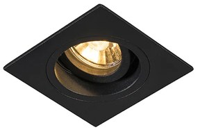 Moderné zapustené bodové svetlo čierne 9,3 cm otočné a naklápateľné - Chuck