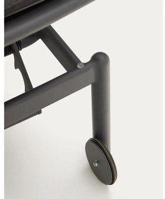 Čierne kovové záhradné ležadlo Marcona – Kave Home