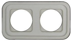 Elhard Štvorcový keramický dvojitý rámček, čierny KV3102B