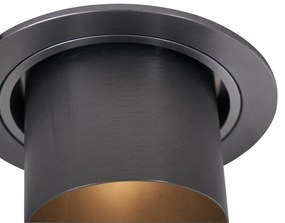 Moderné zabudované bodové svetlo tmavosivé GU10 50 mm okrúhle výkyvné - Installa
