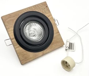 Podhľadové svietidlo TOBBY 1xGU10/20W/230V 11,5x11,5 cm dub/čierna