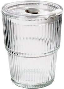 Toro Pohár so slamkou 320 ml, 9,5 x 9,5 x 11,3 cm