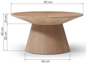 Konferenční stolek Dalarna 90 cm dub přírodní