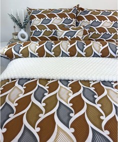 INTERMEDIC SK Posteľná bielizeň WAVES – 100 % bavlna, 140x200 + 70x90 cm, vlnitý vzor