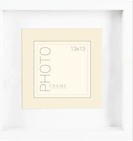 Rám 13x13/19x19, kazeta biela
