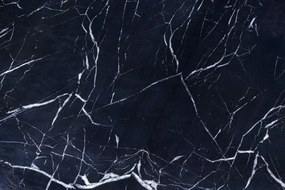 Konferenčný stolík STONE 75 cm mramorový vzhľad čierny
