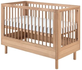 Postieľka z dubového dreva s nastaviteľnou výškou 60x120 cm v prírodnej farbe Forrest – Vipack