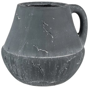 Tmavosivý dekoratívny obal na kvetináč Édith M - 19*19*17 cm
