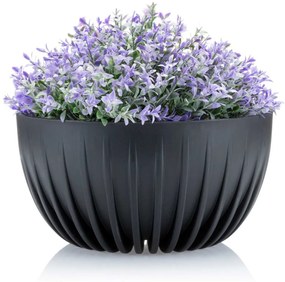 Kvetináč STRIPPED ECO 30 cm čierny