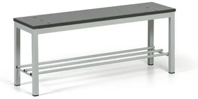 Šatníková lavica s botníkom, sedák - lamino, dĺžka 1000 mm, grafit
