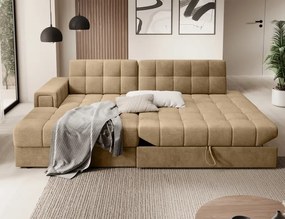 Sedacia súprava Katrin, Ľavá, hnedá (monolith 09)