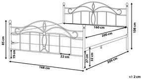 Manželská posteľ 160 cm ANTALIA (s roštom) (biela). Vlastná spoľahlivá doprava až k Vám domov. 1007094