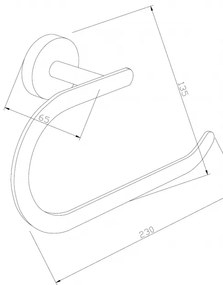Mexen príslušenstvo, LOFT kúpeľkový držiak na uteráky, chróm, 7012632-00