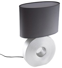 Klasická stolná lampa sivá s oceľou - Ollo