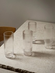 Ferm Living Pohár Ripple Long 300 ml – set 4 ks