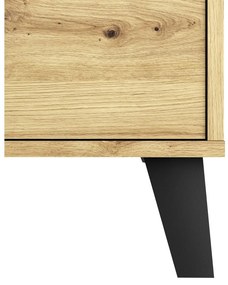 Komoda Brisas 3 (dub artisan + čierna) . Vlastná spoľahlivá doprava až k Vám domov. 1116261