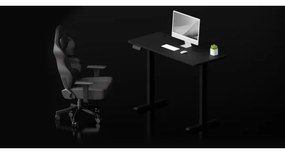 Výškovo nastaviteľný písací stôl LEVANO 140x60 cm čierna