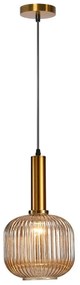Toolight -  sklenené stropné svietidlo Amber APP461-1CP, hnedá retro, OSW-00591