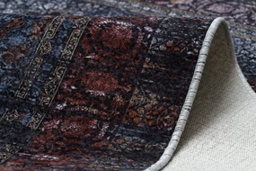 Koberec MIRO 51600.810 Rozeta s rámom, protišmykový, prateľný, hrdzavo-modrá