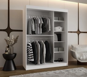 Šatníková skriňa 150 cm Lulu (biela). Akcia -20%. Vlastná spoľahlivá doprava až k Vám domov. 1125974