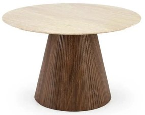 Jídelní stůl Pireus 120 cm travertin/ořech