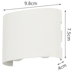 Brilagi - LED vonkajšie nástenné svietidlo FLAREBOX LED/4W/230V biele IP65