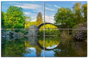 Obraz na plátne - Most v parku v Kromlau 1246E (120x80 cm)