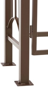 Pergola na popínavé rastliny Luxor s bránkou - Hnedá