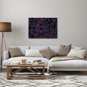 Sklenený obraz tmavočervených lístočkov (70x50 cm)