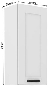 Horná skrinka Lesana 1 (biela) 40 G-90 1F . Vlastná spoľahlivá doprava až k Vám domov. 1063914