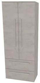 Mereo, Mereo Bino, kúpeľňová skrinka vysoká 163 cm, dvojitá, Multidecor, Chromix strieborný, MER-CN699ACST