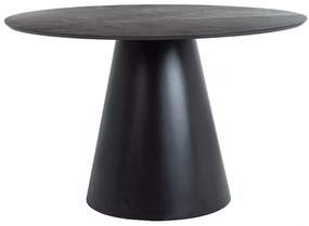 Okrúhly jedálenský stôl Angel 120 cm čierny mramor