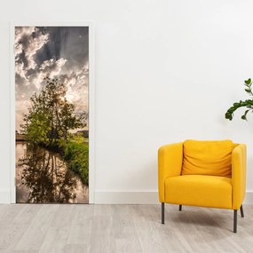 Fototapeta na dvere - Príroda s lúčmi (95x205cm)