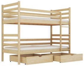 Poschodová posteľ Aero, Rozmer postele: 80x180 cm, 049-farby: sivá