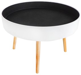 ModernHome Okrúhly konferenčný stolík s úložným priestorom, 60 cm