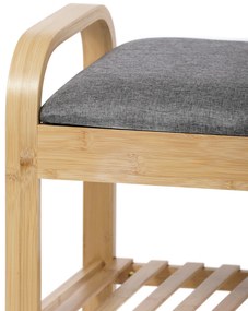 Autronic DR-N1016 GREY2 Botník s taburetom, 91 x 51 x 34 cm