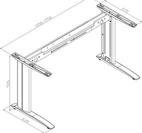 Kancelársky písací stôl PRIMO FLEXIBLE, 160x80 cm, biela