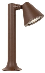 Moderné vonkajšie stĺpové svietidlo hrdzavohnedé 30 cm IP44 nastaviteľné - Ciara