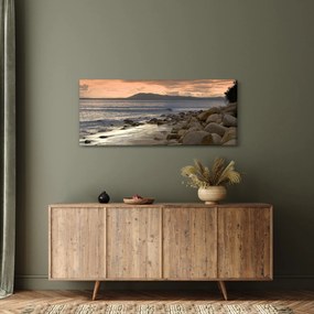 Obraz - More a hory (120x50 cm)