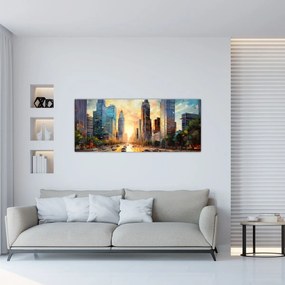 Obraz - Maľba mesta (120x50 cm)