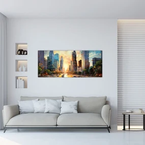 Obraz - Maľba mesta (120x50 cm)