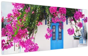 Obraz - Tradičný grécky dom (120x50 cm)