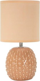 Broskyňová keramická stolová lampa s textilným tienidlom (výška 27 cm) Pontus – Mauro Ferretti